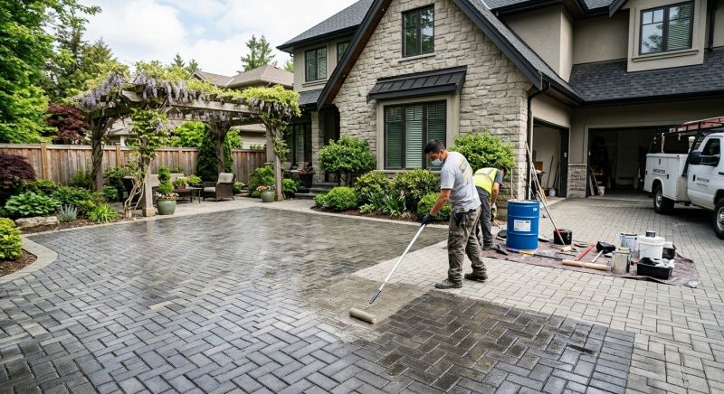 Concrete Walkway Sealing in Bellevue, WA