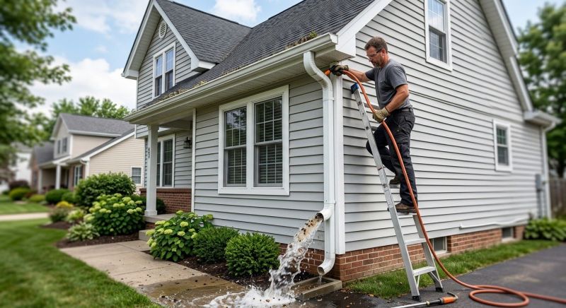 Downspout Blockage Removal in Frederick, MD